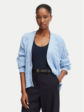 Tommy Hilfiger Tommy Hilfiger Kardigāns WW0WW50078 Gaiši zila Relaxed Fit