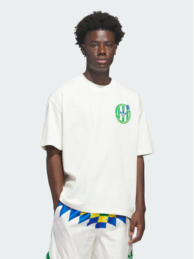 adidas adidas T-Shirt Basketball Crest Tee Biały Oversize