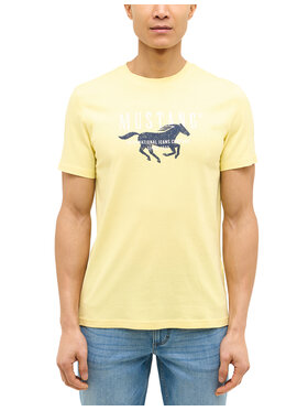 Mustang Mustang T-Shirt Style Austin Żółty Regular Fit