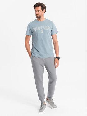Ombre Ombre Teplákové kalhoty OM-PASK-0129 Šedá Regular Fit