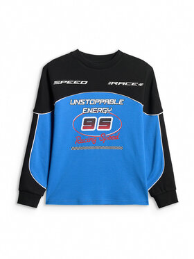 4F 4F Bluza ESPORTS RACING Niebieski Loose Fit