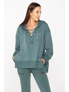 MANDRAGORA MANDRAGORA Felpa Marynarska Verde Relaxed Fit