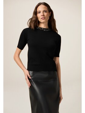 Oltre Oltre Maglione M451J005198N033 Nero Slim Fit