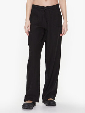 BDG Urban Outfitters BDG Urban Outfitters Medžiaginės kelnės BDG LINEN FIVE POCKET 76474998 Juoda