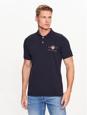 Gant Gant Polokošile Archive Shield 2002014 Modrá Regular Fit