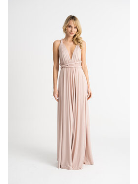 ROSE AVENUE ROSE AVENUE Sukienka wieczorowa MULTIWAY Beżowy Long Fit