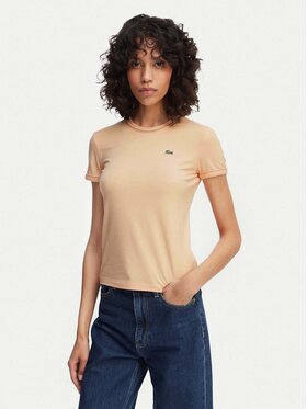 Lacoste Lacoste T-Shirt TF5289 Světle oranžová Slim Fit