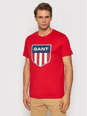 Gant Gant T-Shirt Retro Shield 2003112 Červená Regular Fit