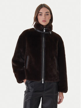 PINKO PINKO Krzno 106013 A1ZM Rjava Regular Fit