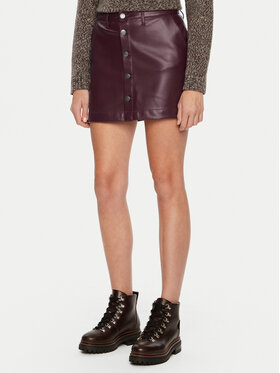 ONLY ONLY Rock aus Kunstleder Amazing 15331876 Dunkelrot Slim Fit