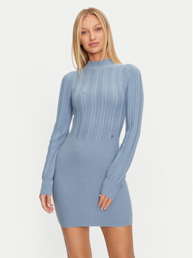 Guess Guess Trikotāžas kleita Livia W4BK08 Z2V42 Zils Regular Fit