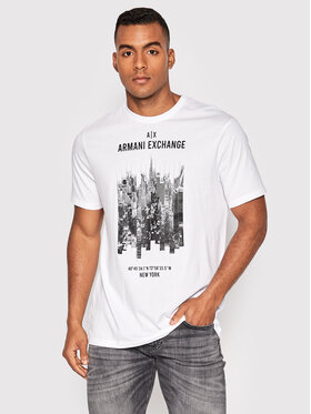 Armani Exchange Armani Exchange T-Shirt 6LZTFG ZJBVZ 1100 Bílá Regular Fit