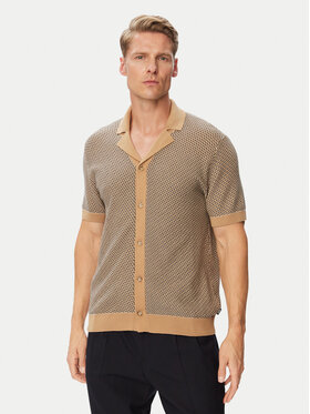 BOSS BOSS Marškiniai H-Lomare 50570555 Ruda Regular Fit