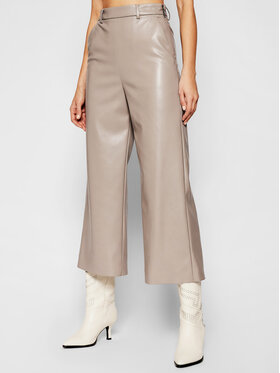 MSGM MSGM Ādas imitācijas bikses 3041MDP06B 217101 Pelēks Regular Fit