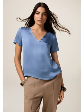 Oltre Oltre Blusa 2463R003055N024 Turchese Regular Fit