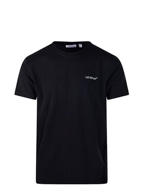 Off-White Off-White T-Shirt OMAA027S26JER001 Czarny Regular Fit