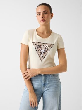 Guess Guess T-Shirt 180406 Μπεζ Classic Fit