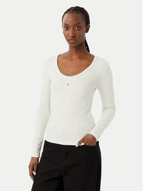 Calvin Klein Jeans Calvin Klein Jeans Bluza LV047D218G Svetlo siva Slim Fit