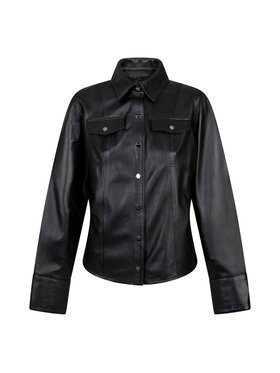 Rhenium Store Rhenium Store Kurtka skórzana La Spezia Black Czarny Regular Fit