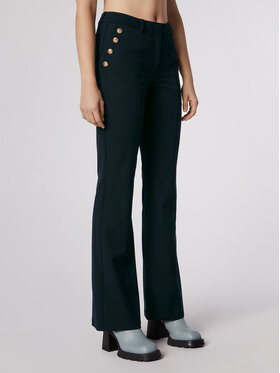Simple Simple Pantalon en tissu SPD505-01 Bleu marine Regular Fit