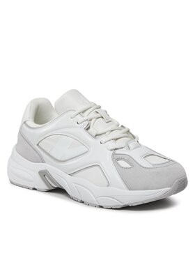 Calvin Klein Jeans Calvin Klein Jeans Sneakersy Retro Tennis Low Lace Mix Nbs Lu YW0YW01312 Bílá
