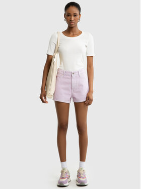 BIG STAR BIG STAR Szorty jeansowe KATIE_850_110 Fioletowy Basic Fit