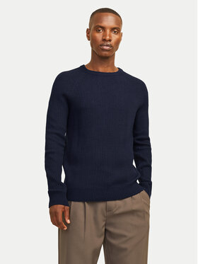 Jack&Jones Jack&Jones Sweter Pannel 12258471 Granatowy Regular Fit