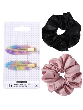 Sister Young Sister Young Klipsy do włosów do makijażu LILY oraz gumki scrunchie LILU Akcesoria do włosów