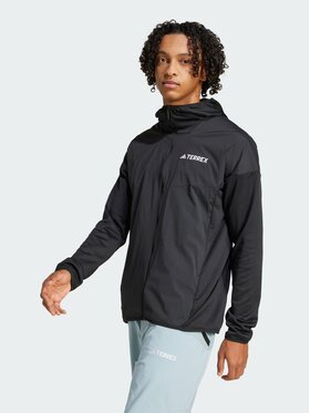 adidas adidas Bluza Terrex Xperior Climawarm+ Wind Light Fleece Hooded Czarny Slim Fit