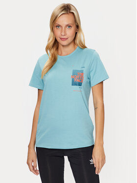 The North Face The North Face T-Shirt Foundation Graphic NF0A55B2 Niebieski Regular Fit
