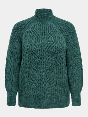 ONLY Carmakoma ONLY Carmakoma Pulover Ruby 15307191 Verde Regular Fit