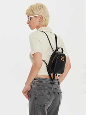 PINKO Nahrbtnik Love Click Mini Backpack . AI 24-25 PLTT 103614 A1J2 Črna