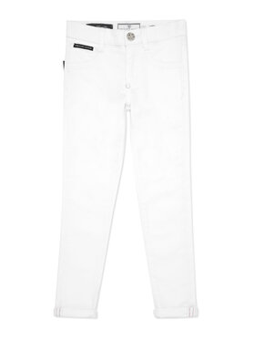 PHILIPP PLEIN PHILIPP PLEIN Jegginsy 28117 Biały Comfort Fit