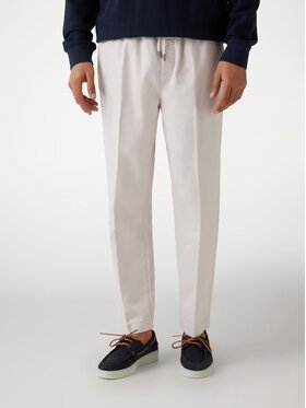 Guess Guess Spodnie materiałowe 171645 Biały Regular Fit