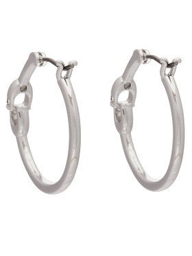 Coach Uhani Signature Hoop Earrings 37408160RHO030 Srebrna