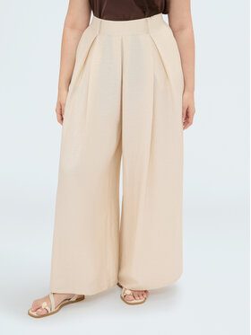 Fiorella Rubino Fiorella Rubino Pantaloni di tessuto P015L002553N002 Crema Over Fit