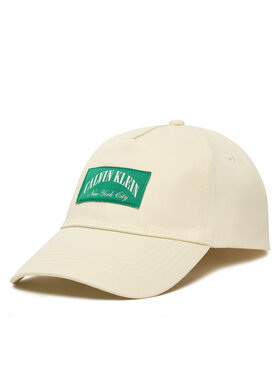 Calvin Klein Calvin Klein Czapka z daszkiem Heritage Crest Patch Cap LV04D5103G Beżowy