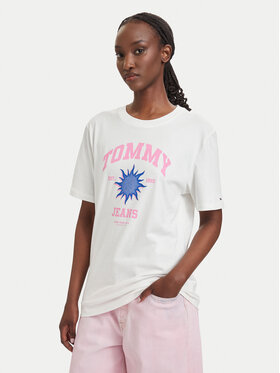 Tommy Jeans Tommy Jeans T-särk Novelty DW0DW23159 Valge Relaxed Fit