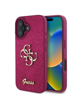Guess Guess Etui na telefon Fixed Glitter Big 4G Fioletowy
