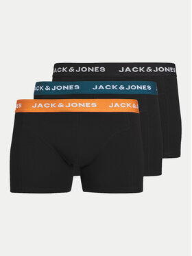 Jack&Jones Jack&Jones Súprava 3 kusov boxeriek Solid 12259087 Čierna
