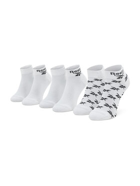 Reebok Sada 3 párů vysokých ponožek unisex Cl Fo Ankle Sock 3P GG6674 Bílá