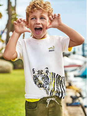 Mayoral Mayoral Tricou 3007 Alb Regular Fit