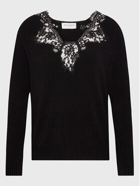 Ermanno Firenze Ermanno Firenze Sweater M008EP1 Fekete Regular Fit