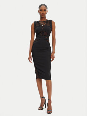 Babylon Babylon Rochie cocktail EL0734 Negru Slim Fit