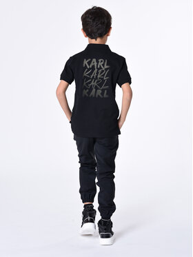 Karl Lagerfeld Kids Karl Lagerfeld Kids Polokošeľa Z25421 D Čierna Regular Fit