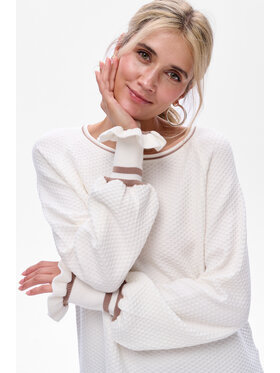 blue shadow blue shadow Sweter Lexi Écru Regular Fit