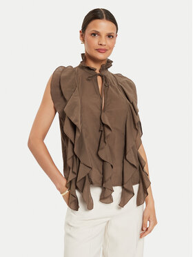 ViCOLO ViCOLO Bluză TB2554 Maro Regular Fit