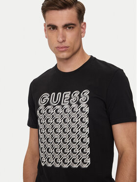 Guess Majica M4YI29 J1314 Črna Slim Fit