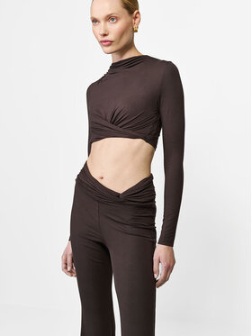 La Mania La Mania Top KADDY Brązowy Basic Fit