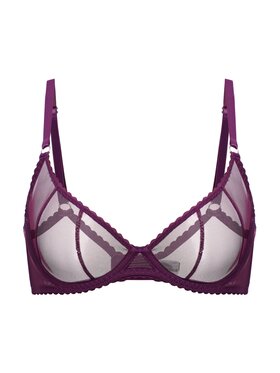 Merci Lingerie Merci Lingerie Biustonosz balkonetka EB02CH03D Bordowy